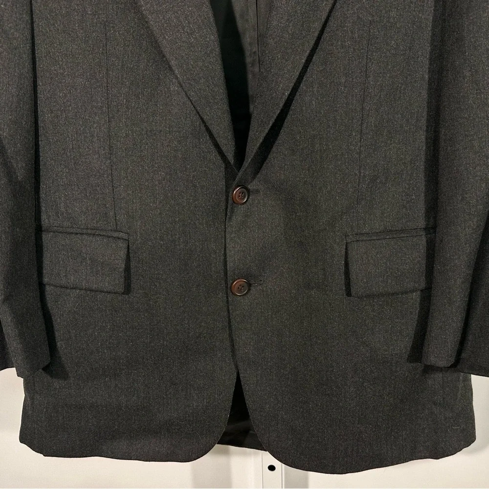 CHAPS Ralph Lauren Pure Wool Blazer Charcoal Grey Classic Tailored Canada 42R